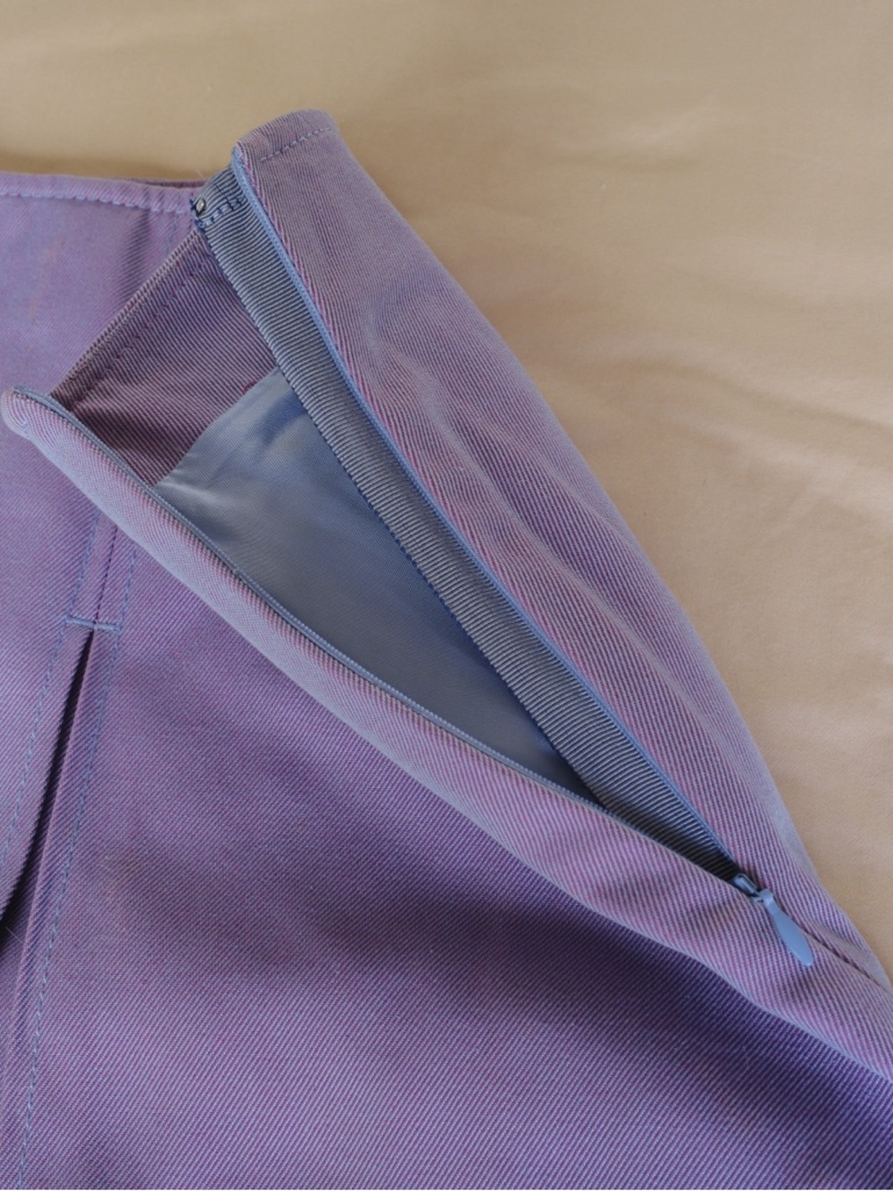 Acne Studios Karola Light Reactive Purple Cotton Twill Mini Skirt Size 32 - Picture 5 of 11